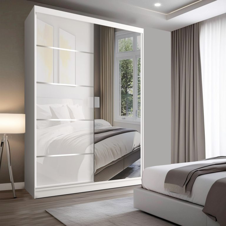 Armoire coulissante SERENITY 133 cm brillance blanc Fabricant MGB SERENITY SZP6/0/W/W/0/HIAL