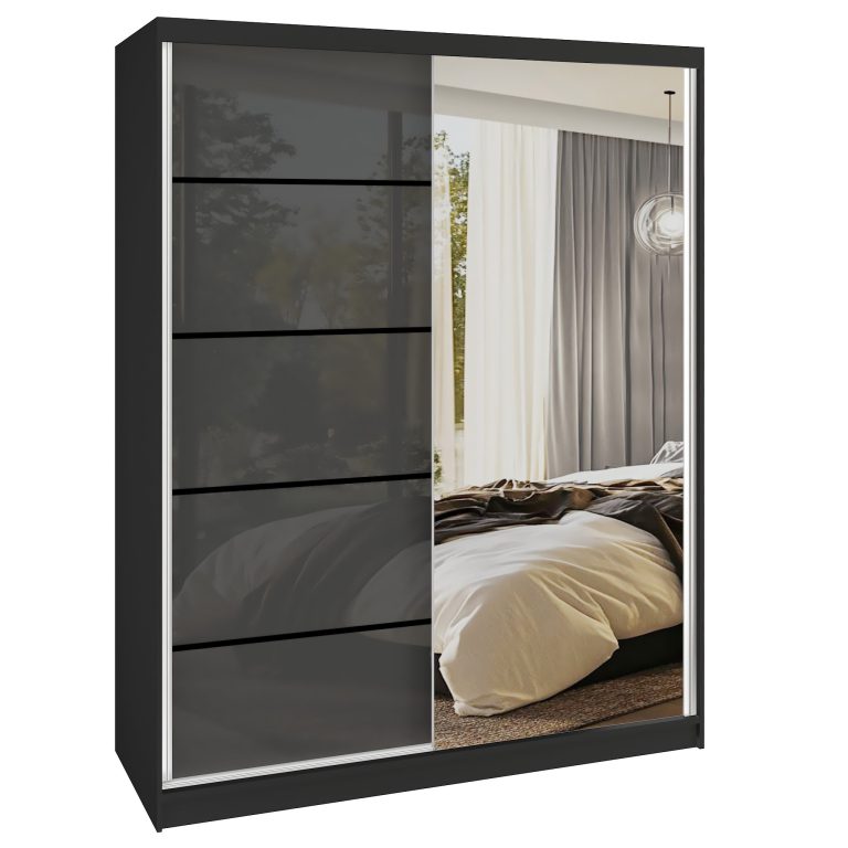 Armoire coulissante SERENITY 133 cm brillance gris Fabricant MGB SERENITY SZP6/0/B/S/0/HIAL
