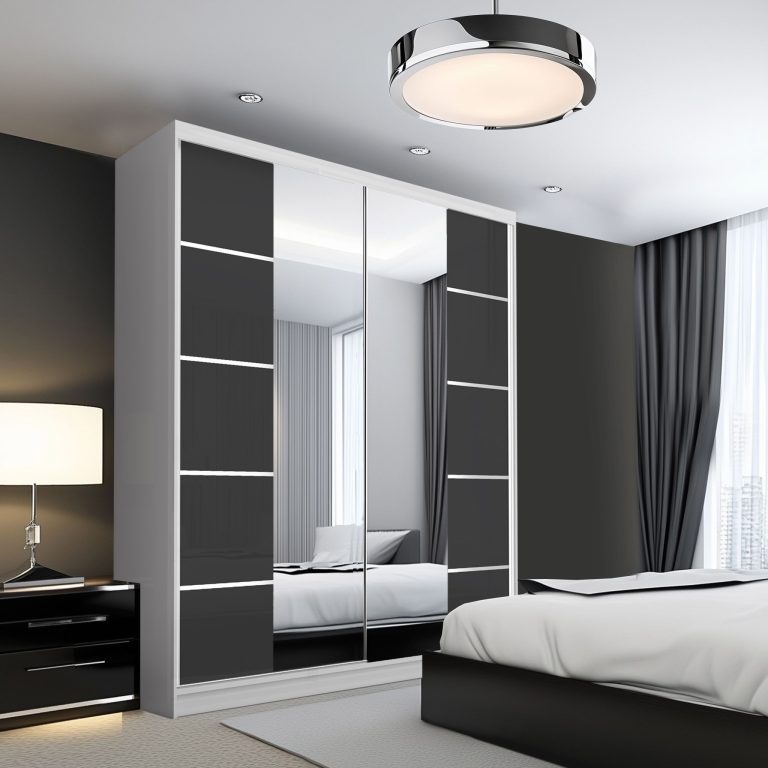 Armoire coulissante SERENITY 158 cm mat noir Fabricant ME SERENITY SZP7/0/W/B/0/HIAL