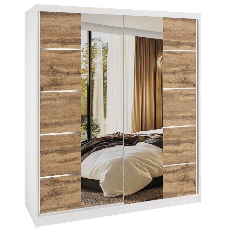 Armoire coulissante SERENITY 158 cm chêne wotan mat Fabricant ME SERENITY SZP7/0/W/DW/0/HIAL