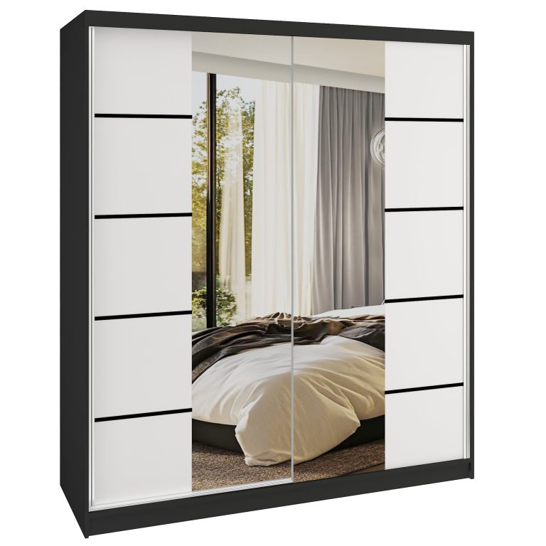 Armoire coulissante SERENITY 158 cm mat blanc  Fabricant ME SERENITY SZP7/0/B/W/0/HIAL