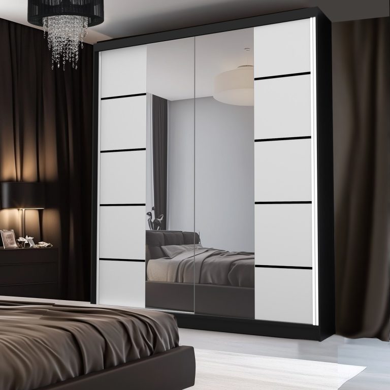 Armoire coulissante SERENITY 158 cm mat blanc  Fabricant ME SERENITY SZP7/0/B/W/0/HIAL