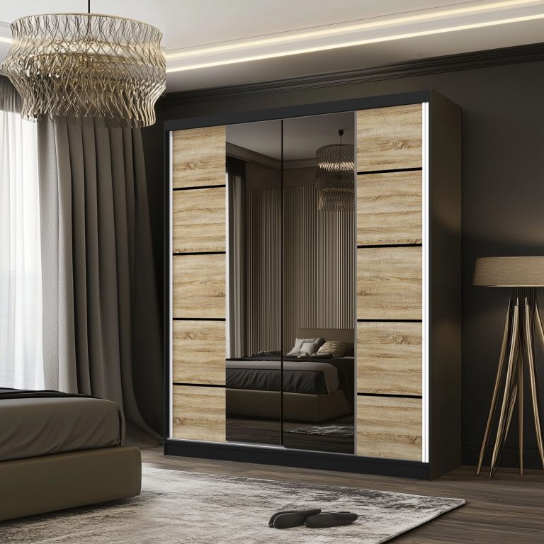 Armoire coulissante SERENITY 158 cm chêne sonoma mat Fabricant ME SERENITY SZP7/0/B/DS/0/HIAL
