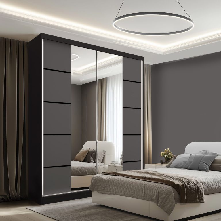 Armoire coulissante SERENITY 158 cm mat gris Fabricant ME SERENITY SZP7/0/B/SR/0/HIAL