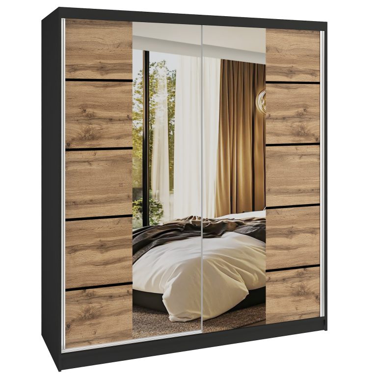 Armoire coulissante SERENITY 158 cm chêne wotan mat Fabricant ME SERENITY SZP7/0/B/DW/0/HIAL