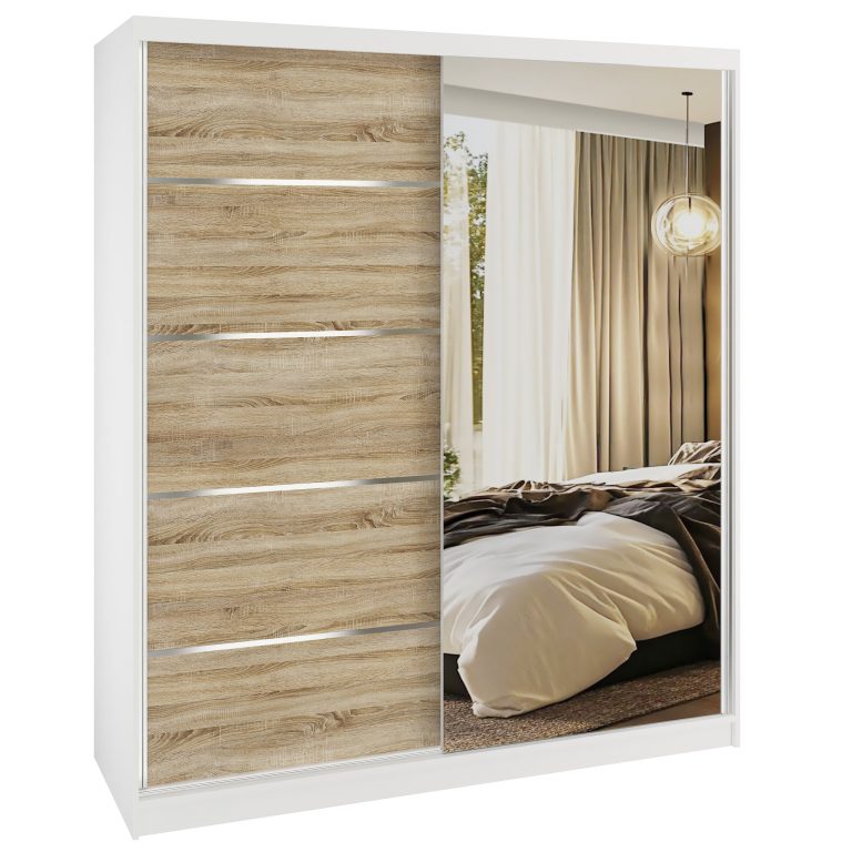 Armoire coulissante SERENITY 158 cm chêne sonoma mat Fabricant MBP SERENITY SZP7/0/W/DS/0/HIAL