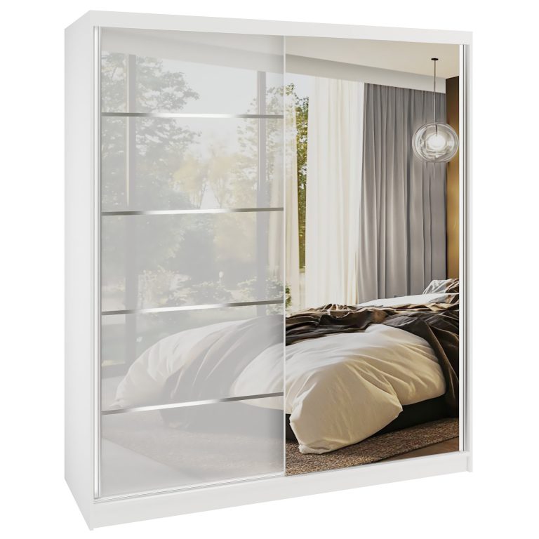Armoire coulissante SERENITY 158 cm brillance blanc Fabricant MGB SERENITY SZP7/0/W/W/0/HIAL