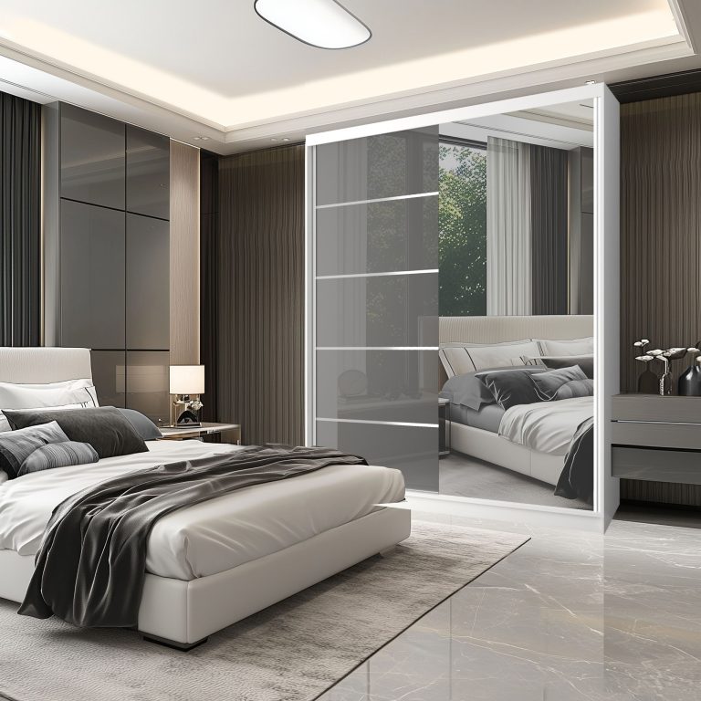 Armoire coulissante SERENITY 158 cm brillance gris Fabricant MGB SERENITY SZP7/0/W/S/0/HIAL