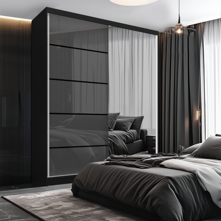 Armoire coulissante SERENITY 158 cm brillance gris Fabricant MGB SERENITY SZP7/0/B/S/0/HIAL