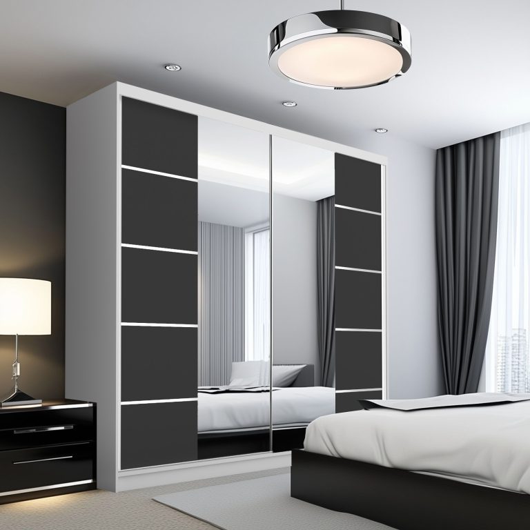  Armoire coulissante SERENITY 200 cm mat noir  Fabricant ME SERENITY SZP5/0/W/B/0/HIAL