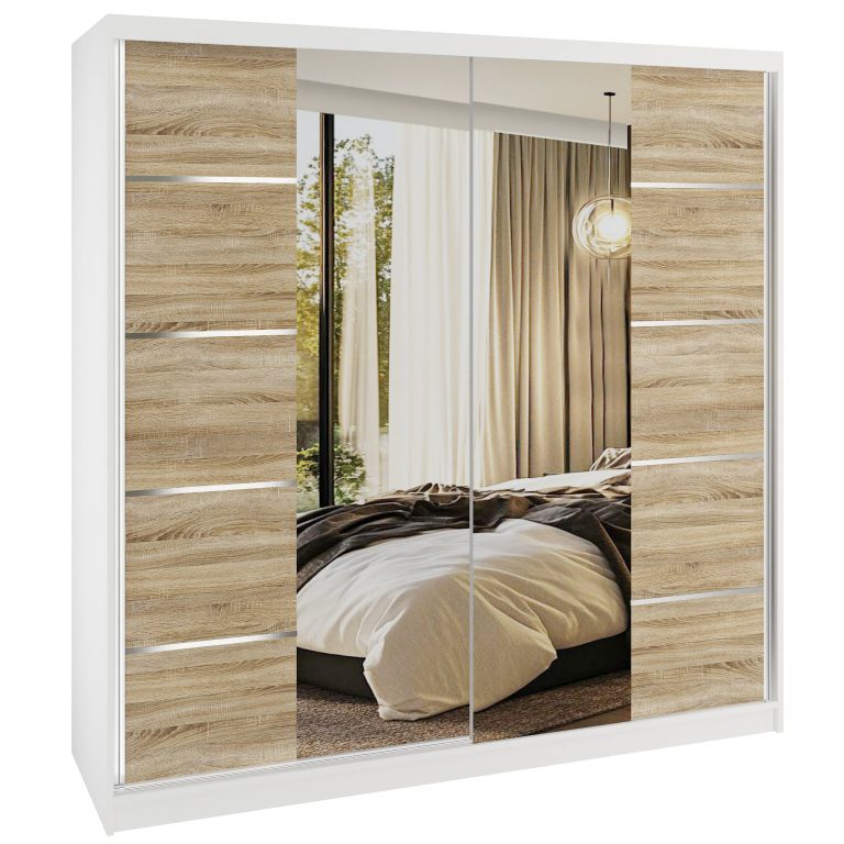Armoire coulissante SERENITY 200 cm chêne sonoma mat Fabricant ME SERENITY SZP5/0/W/DS/0/HIAL