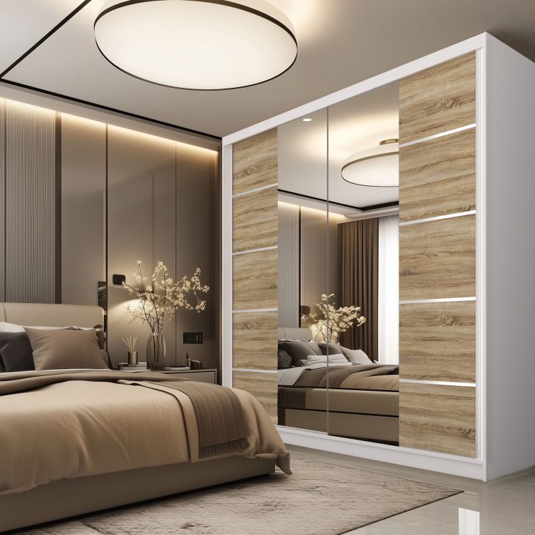 Armoire coulissante SERENITY 200 cm chêne sonoma mat Fabricant ME SERENITY SZP5/0/W/DS/0/HIAL