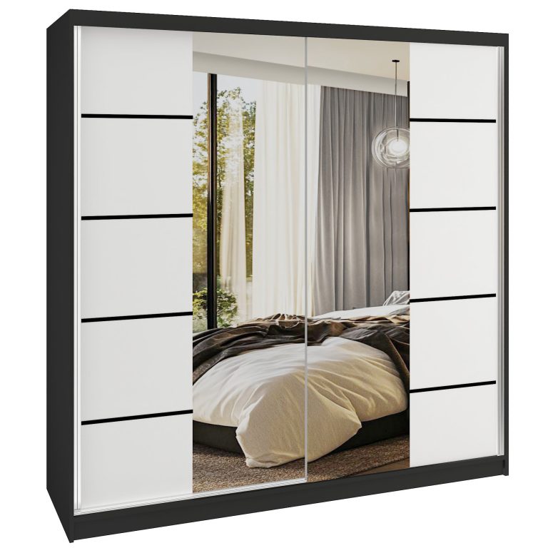 Armoire coulissante SERENITY 200 cm mat blanc Fabricant ME SERENITY SZP5/0/B/W/0/HIAL