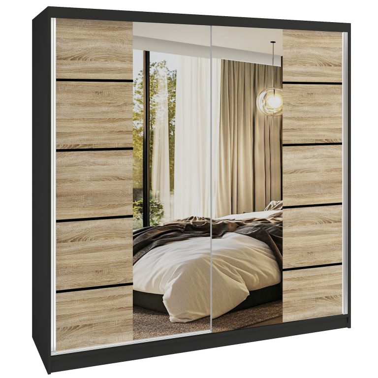  Armoire coulissante SERENITY 200 cm chêne sonoma Fabricant ME SERENITY SZP5/0/B/DS/0/HIAL