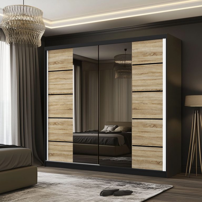  Armoire coulissante SERENITY 200 cm chêne sonoma Fabricant ME SERENITY SZP5/0/B/DS/0/HIAL