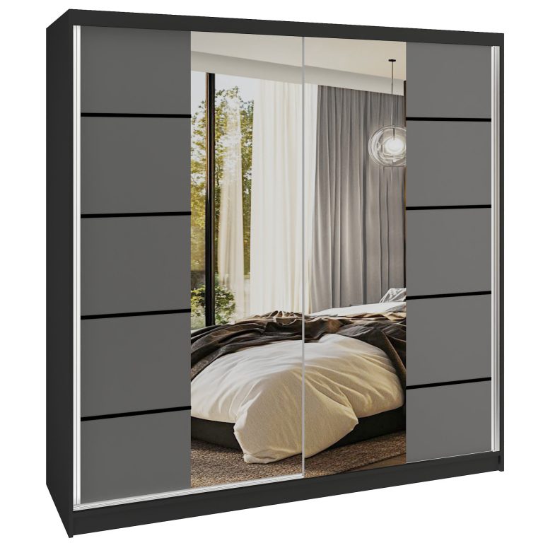 Armoire coulissante SERENITY 200 cm mat gris Fabricant ME SERENITY SZP5/0/B/SR/0/HIAL