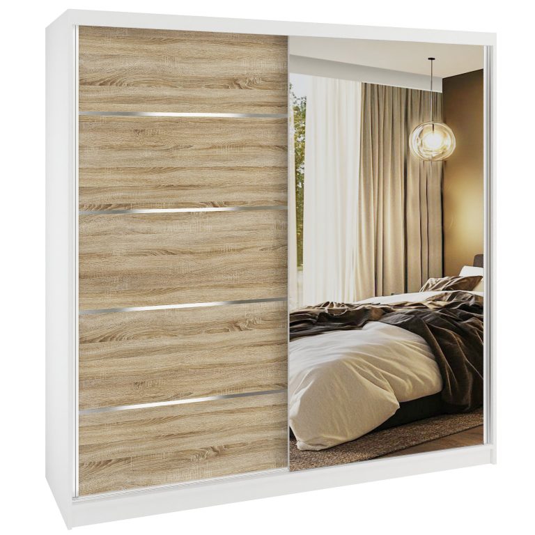 Armoire coulissante SERENITY 200 cm chêne sonoma mat Fabricant MBP SERENITY SZP5/0/W/DS/0/HIAL