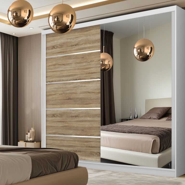 Armoire coulissante SERENITY 200 cm chêne sonoma mat Fabricant MBP SERENITY SZP5/0/W/DS/0/HIAL