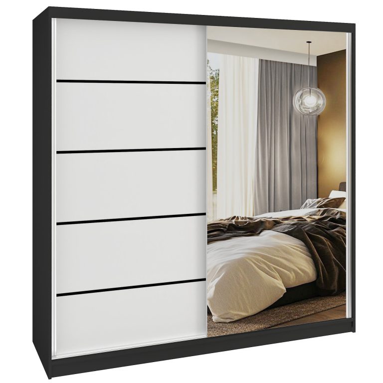 Armoire coulissante SERENITY 200 cm mat blanc Fabricant MBP SERENITY SZP5/0/B/W/0/HIAL