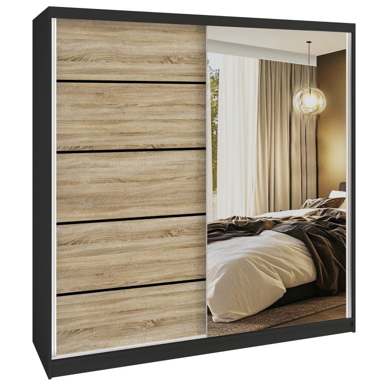 Armoire coulissante SERENITY 200 cm chêne sonoma mat Fabricant MBP SERENITY SZP5/0/B/DS/0/HIAL