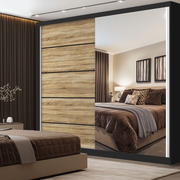 Armoire coulissante SERENITY 200 cm chêne sonoma mat Fabricant MBP SERENITY SZP5/0/B/DS/0/HIAL