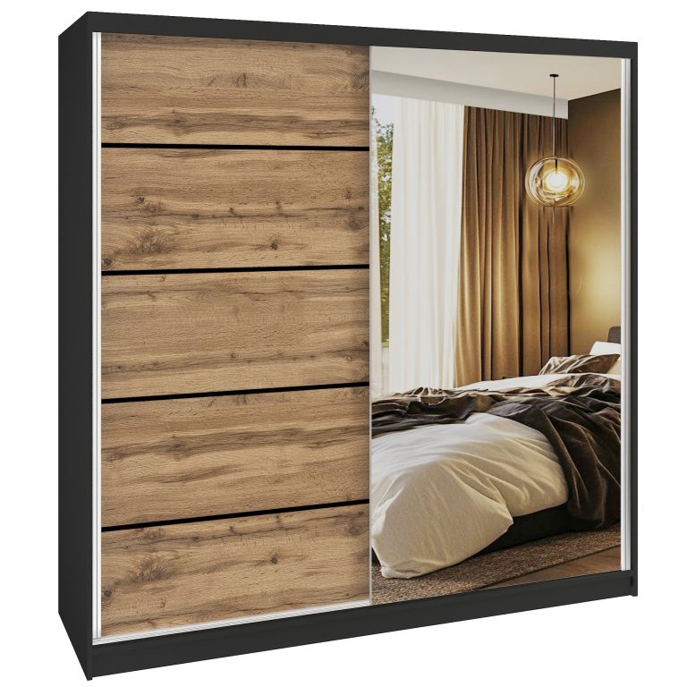 Armoire coulissante SERENITY 200 cm chêne wotan mat Fabricant MBP SERENITY SZP5/0/B/DW/0/HIAL