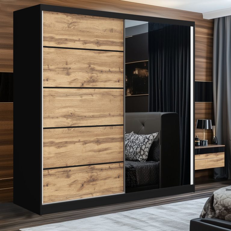 Armoire coulissante SERENITY 200 cm chêne wotan mat Fabricant MBP SERENITY SZP5/0/B/DW/0/HIAL