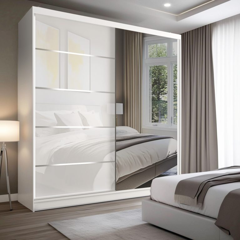  Armoire coulissante SERENITY 200 cm brillance blanc Fabricant MGB SERENITY SZP5/0/W/W/0/HIAL