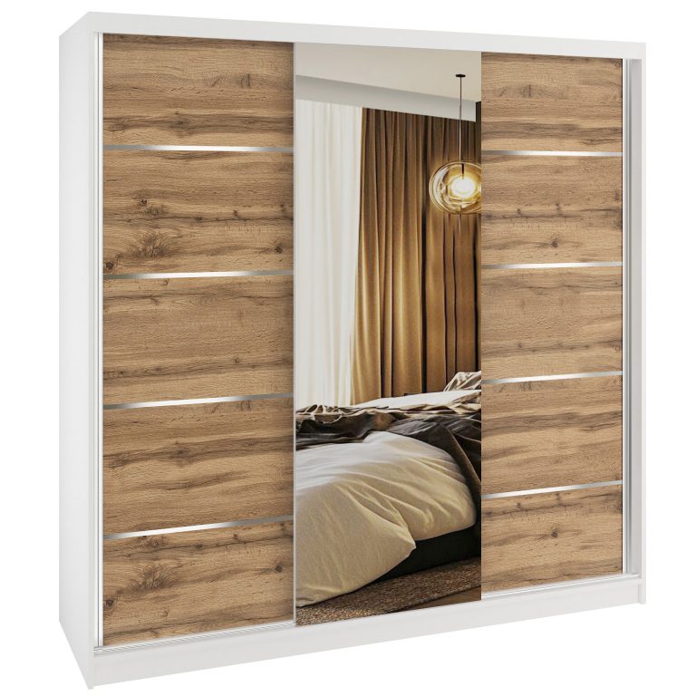 Armoire coulissante SERENITY 200 cm chêne wotan mat Fabricant MT SERENITY SZP5/0/W/DW/0/HIAL