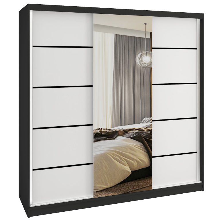 Armoire coulissante SERENITY 200 cm mat blanc Fabricant MT SERENITY SZP5/0/B/W/0/HIAL