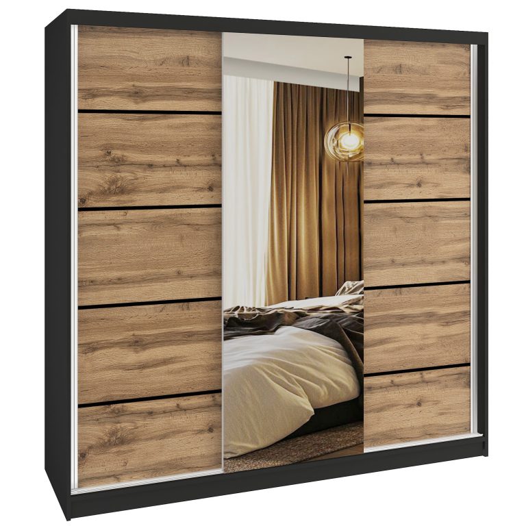 Armoire coulissante SERENITY 200 cm chêne wotan mat Fabricant MT SERENITY SZP5/0/B/DW/0/HIA