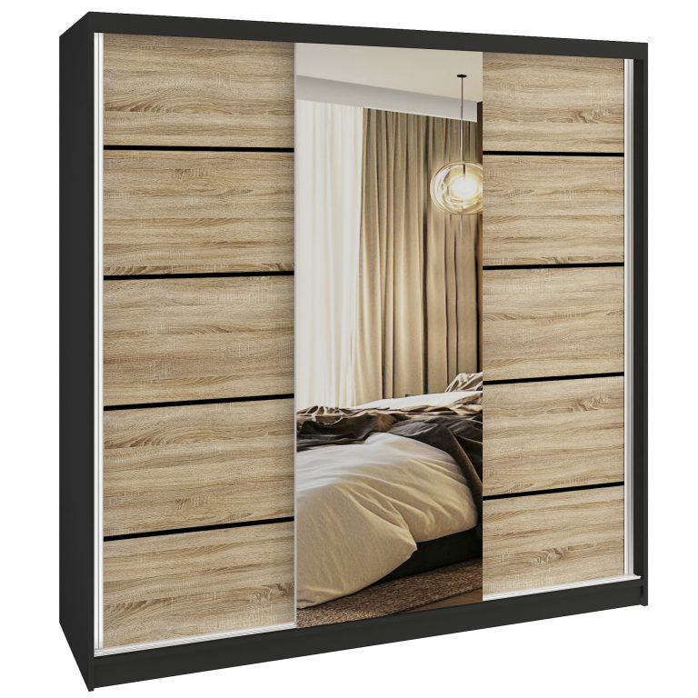 Armoire coulissante SERENITY 200 cm chêne sonoma mat Fabricant MT SERENITY SZP5/0/B/DS/0/HIAL