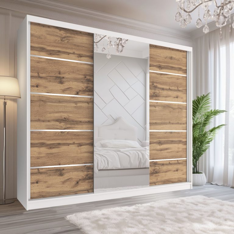 Armoire coulissante SERENITY 200 cm chêne wotan mat Fabricant MT SERENITY SZP5/0/W/DW/0/HIAL