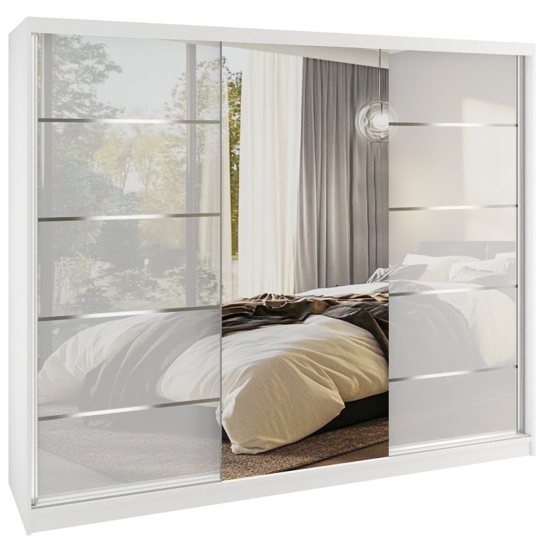Armoire coulissante SERENITY 232 cm brillance blanc Fabricant MGB SERENITY SZP8/0/W/W/0/HIAL