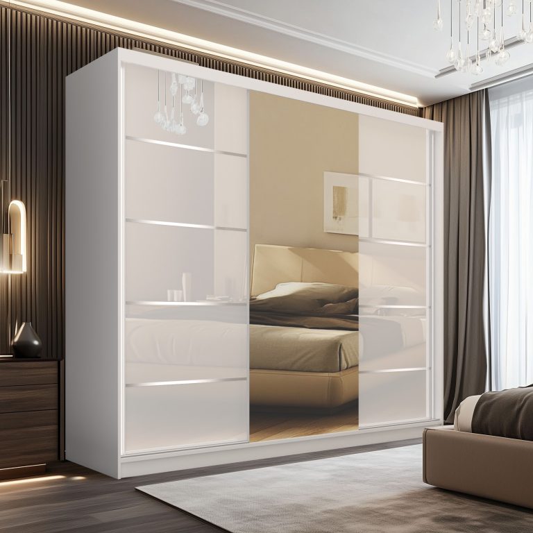 Armoire coulissante SERENITY 232 cm brillance blanc Fabricant MGB SERENITY SZP8/0/W/W/0/HIAL