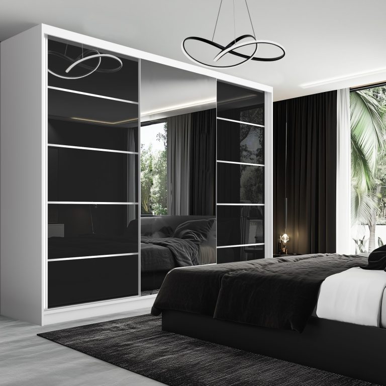 Armoire coulissante SERENITY 232 cm brillance noir Fabricant MGB SERENITY SZP8/0/W/B/0/HIAL