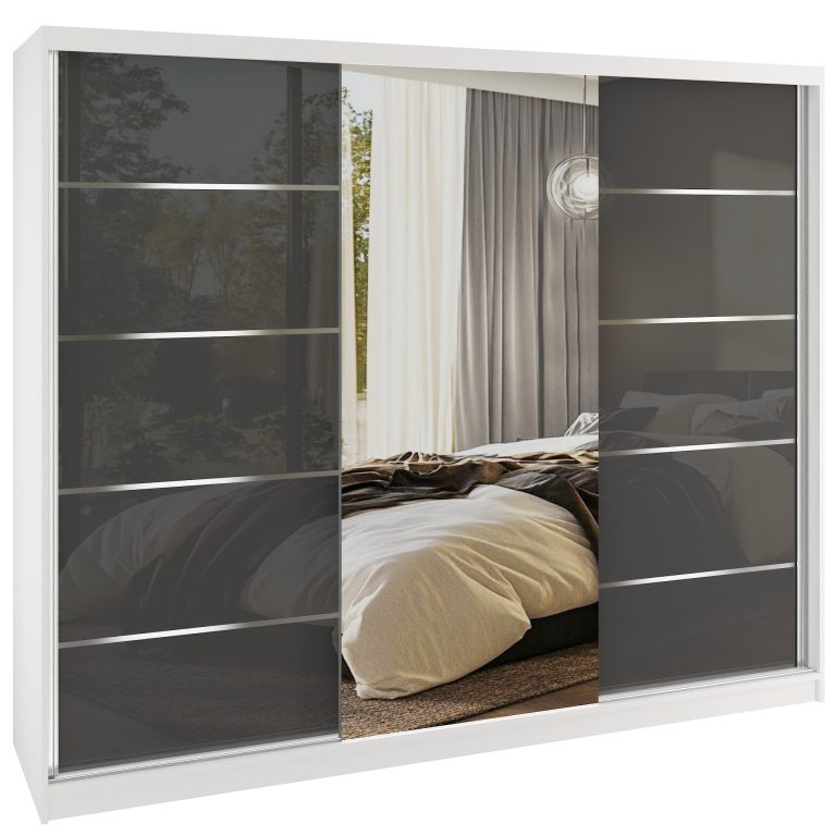 Armoire coulissante SERENITY 232 cm brillance gris Fabricant MGB SERENITY SZP8/0/W/S/0/HIAL