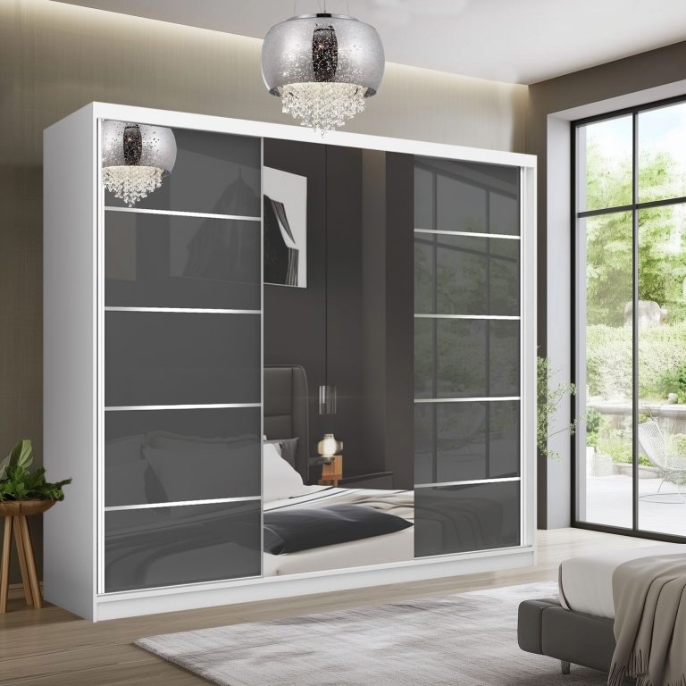 Armoire coulissante SERENITY 232 cm brillance gris Fabricant MGB SERENITY SZP8/0/W/S/0/HIAL