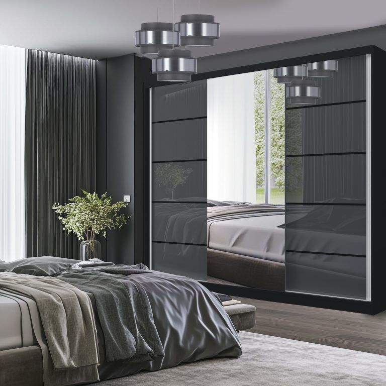 Armoire coulissante SERENITY 232 cm brillance gris Fabricant MGB SERENITY SZP8/0/B/S/0/HIAL