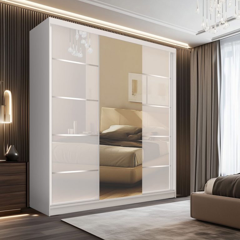 Armoire coulissante SERENITY 200 cm brillance blanc Fabricant MTG SERENITY SZP5/0/W/W/0/HIAL