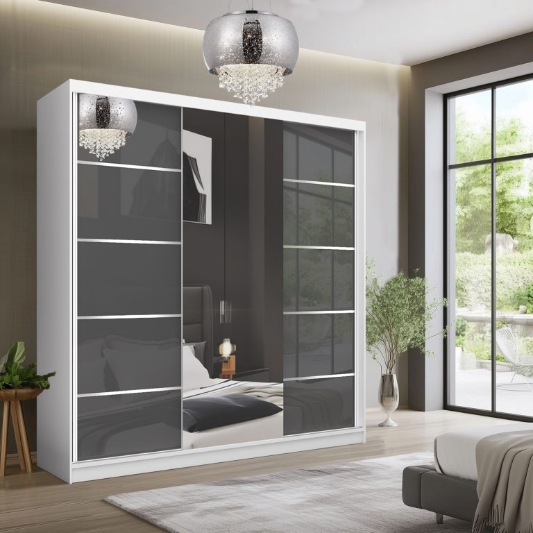 Armoire coulissante SERENITY 200 cm brillance gris Fabricant MTG SERENITY SZP5/0/W/S/0/HIAL