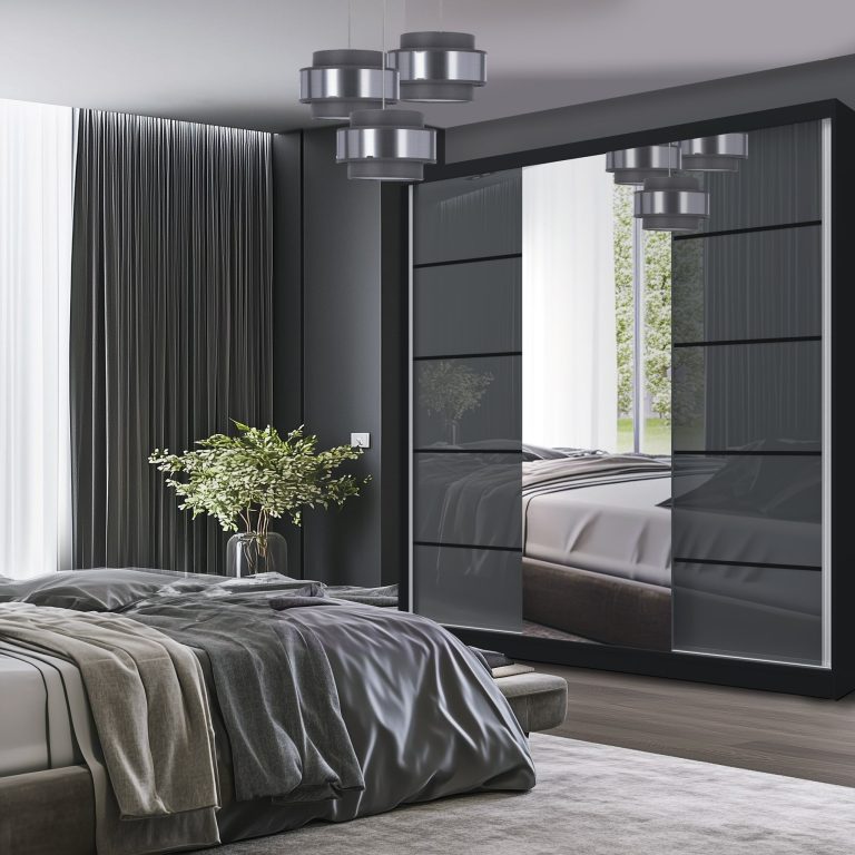 Armoire coulissante SERENITY 200 cm mat gris Fabricant MTG SERENITY SZP5/0/B/S/0/HIAL