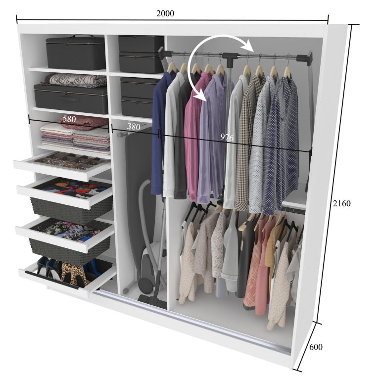 Armoire coulissante SERENITY 200 cm chêne wotan Fabricant ME SERENITY SZP5/0/W/DW/0/HIAL