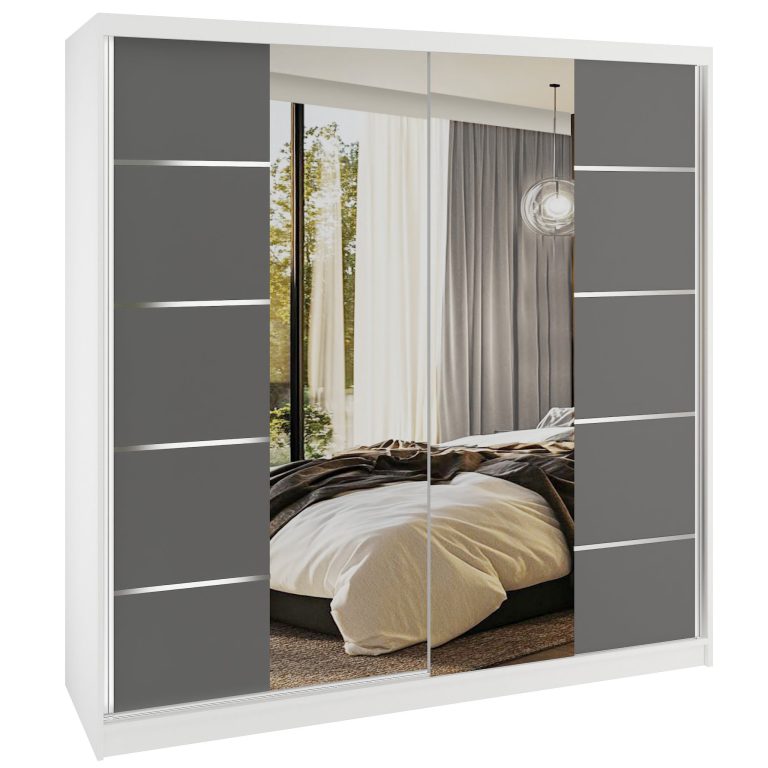 Armoire coulissante SERENITY 200 cm mat gris Fabricant ME SERENITY SZP5/0/W/SR/0/HIAL