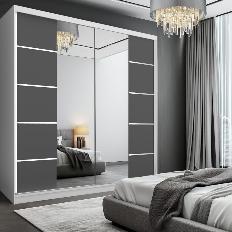 Armoire coulissante SERENITY 200 cm mat gris Fabricant ME SERENITY SZP5/0/W/SR/0/HIAL