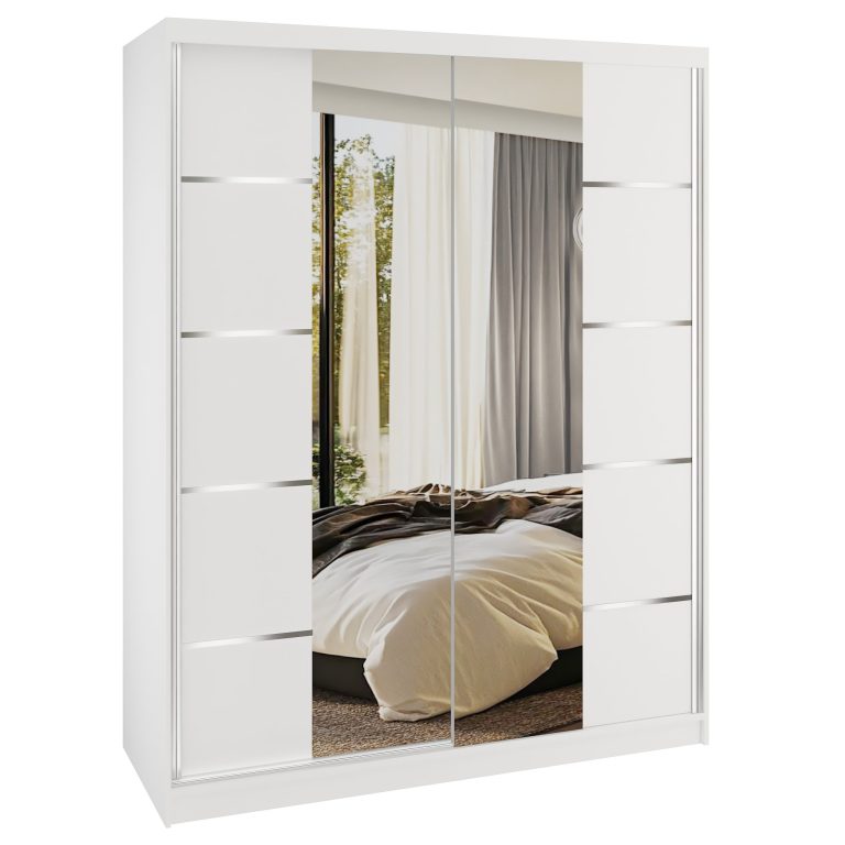 Armoire coulissante SERENITY 133 cm mat blanc Fabricant ME SERENITY SZP6/0/W/W/0/HIAL