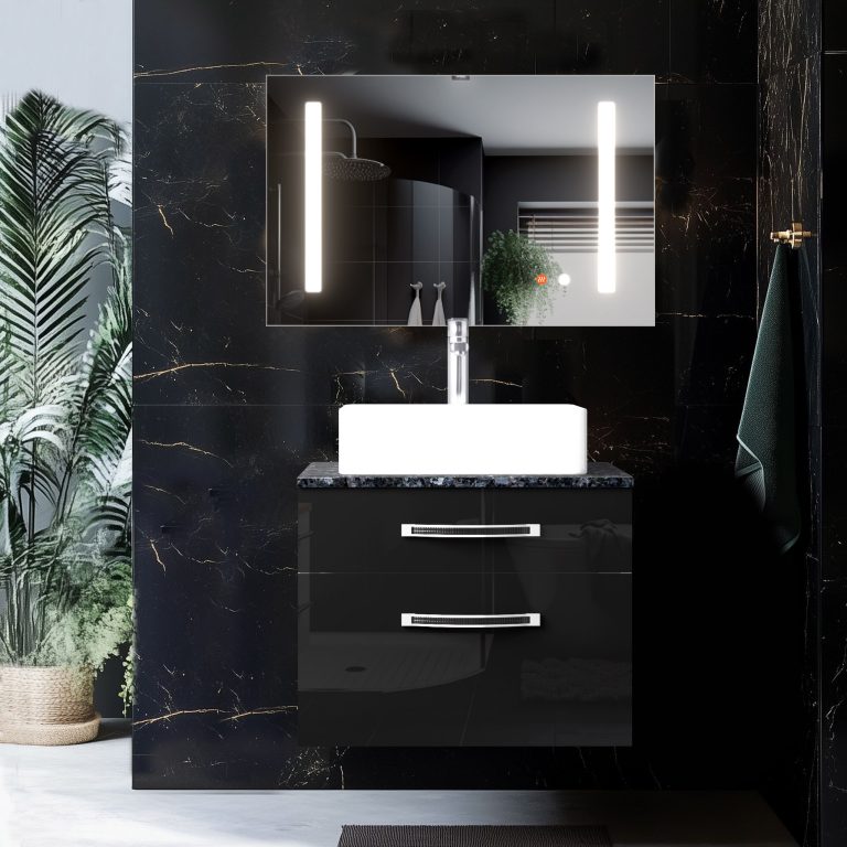 Ensemble de meubles de salle de bain Euphoria EUP P 60/0/W/B/0/BK/MB