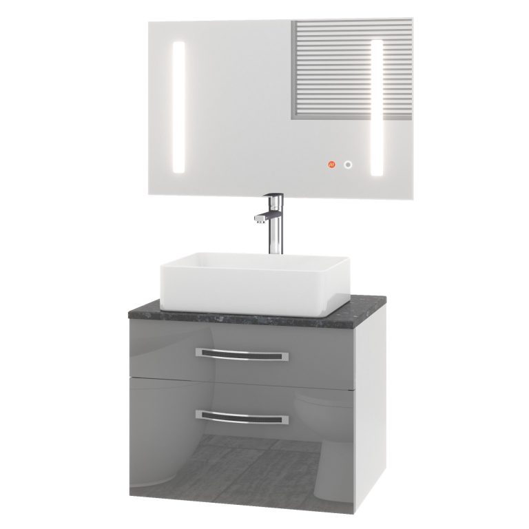 Ensemble de meubles de salle de bain Euphoria EUP P 60/0/W/S/0/BK/MB