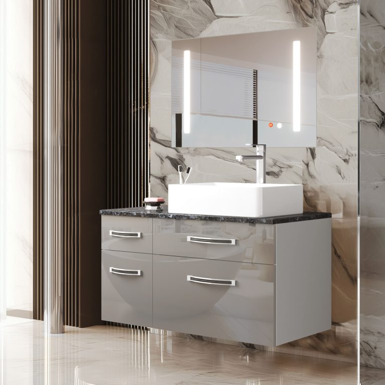 Ensemble de meubles de salle de bain Euphoria EUP P 90L/0/W/S/0/BK/MB