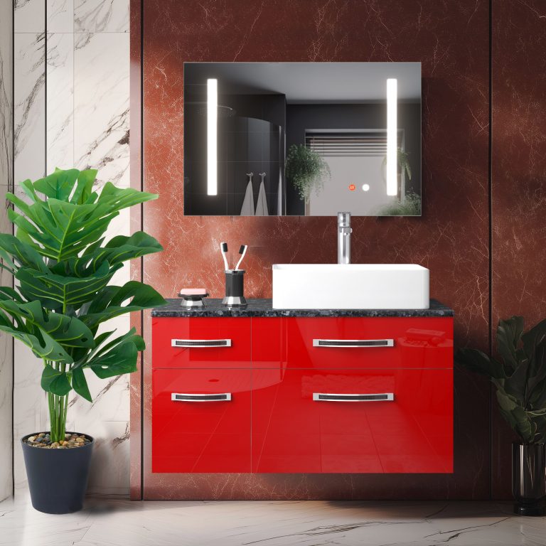 Ensemble de meubles de salle de bain Euphoria EUP P 90L/0/W/R/0/BK/MB